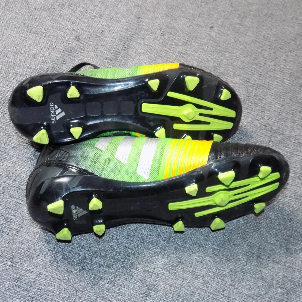 Adidas Nitrocharge 3.0 FG Kids Size 4 Black Green Yellow Excellent Soccer Cleats